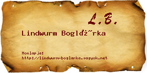 Lindwurm Boglárka névjegykártya